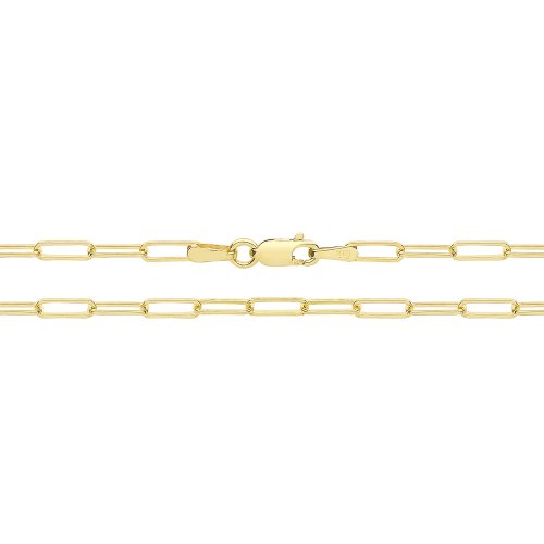 9ct Solid Gold Paperclip Chain 