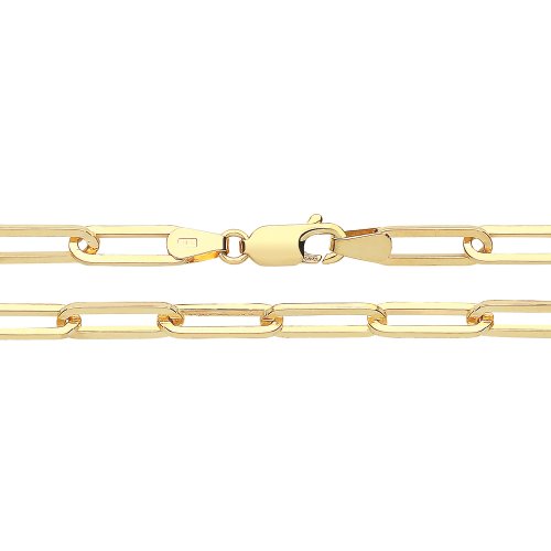 9ct Gold Paperclip Hollow Chain 