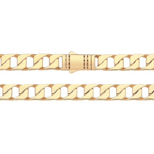 9ct Gold Open Square Cuban Link Chain 