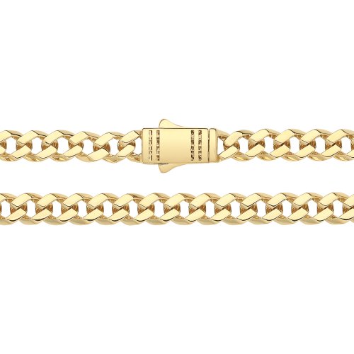 9ct Gold Open Cuban Link Chain 