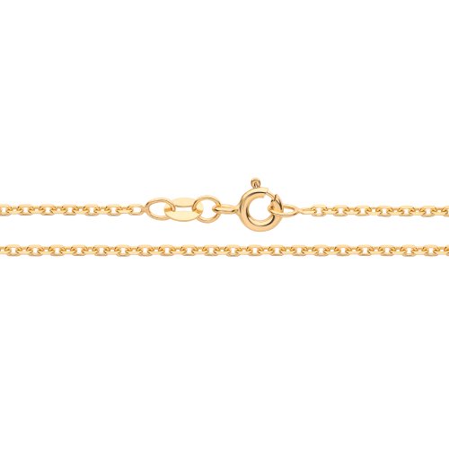 9ct Yellow Gold Fine Solid D/c Rolo Chain 