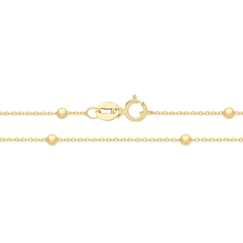 9ct Gold D/c Bead Chain 
