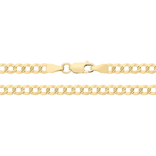 9ct Gold Diamond Cut Curb Chain 