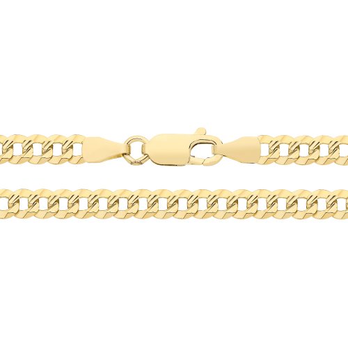9ct Gold Diamond Cut Curb Chain 