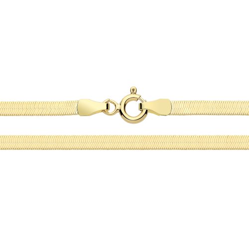 9ct Gold Flat Snake Chain 