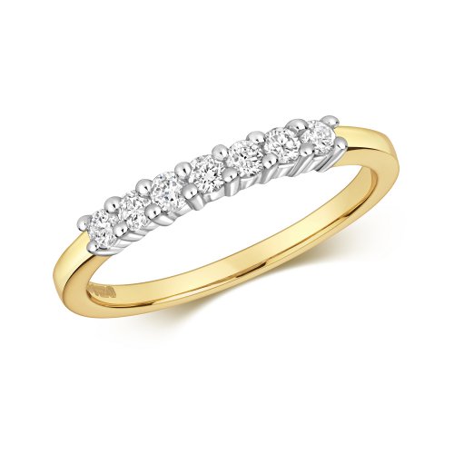 Diamond 7 Stone Eternity Ring In 9ct Gold 