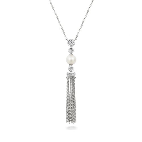 Pearl And Tassel Pendant On Fixed Chain LPG0057