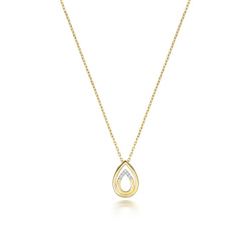 Diamond Necklace In 9ct Gold 