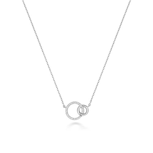 Diamond Necklace In 9ct White Gold 