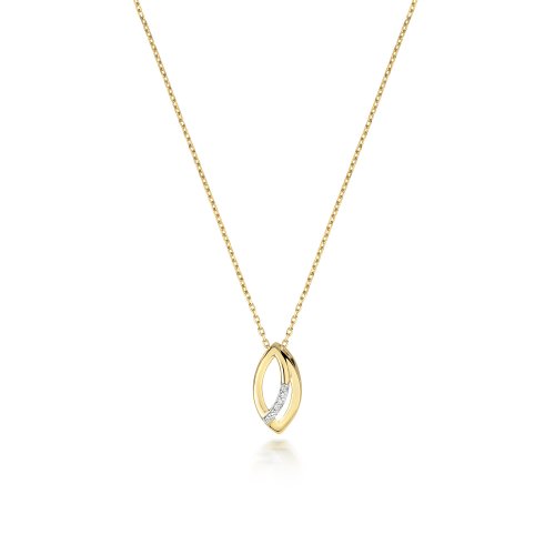 Diamond Necklace In 9ct Gold 