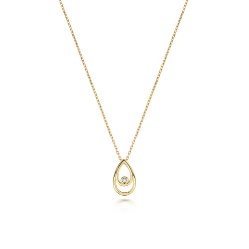 Diamond Necklace In 9ct Gold 