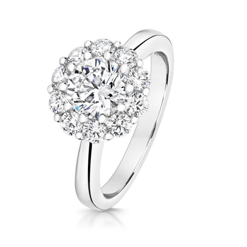 Round Centre Stone Cluster With Round Surround Ring LRG0044