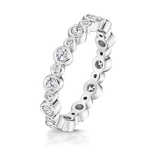Rubover Stones With Alternating Rounds Ring LRG0050