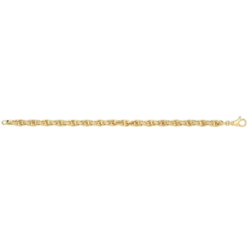9ct Gold Pow Hollow Bracelet 