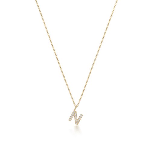 Diamond Initial Necklace In 18ct Gold 