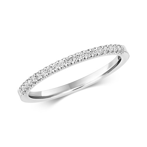 Diamond Eternity Micro Set Ring In 9ct White Gold 