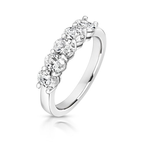 Oval Claw Set 5 Stone Ring LRG0032