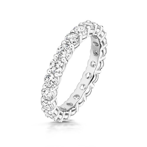 Round Stones Claw Set Full Eternity Ring LRG0054