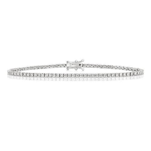 Diamond Tennis Bracelet In 18ct White Gold 