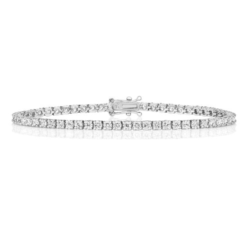 Diamond Tennis Bracelet In 18ct White Gold 