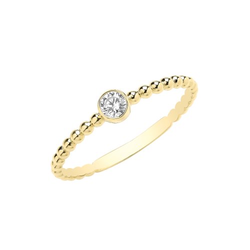 9ct Gold Bobble Ring 