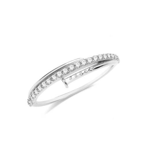 9ct Gold Cz Nail Ring 