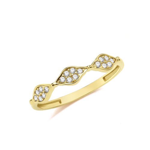 9ct Gold Cz Ring 