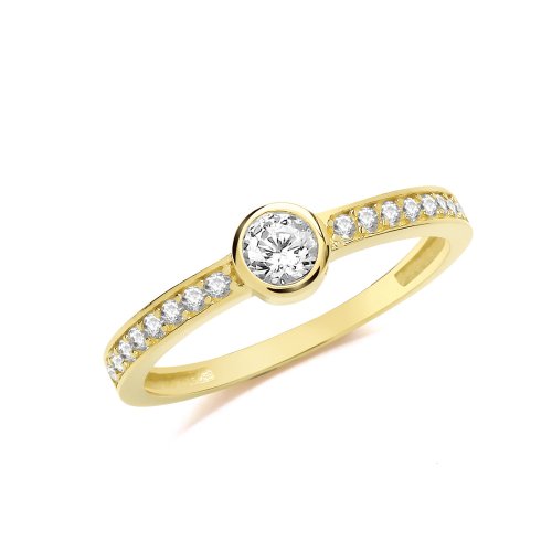 9ct Gold Cz Ring 