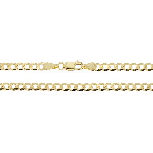 9ct Gold Flat Bevelled Curb Chain 