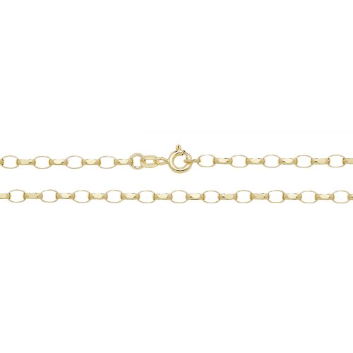 9ct Gold Faceted Belcher Chain 