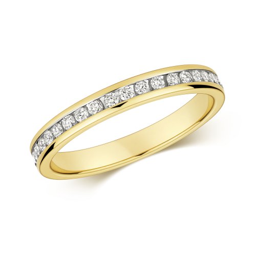 Diamond Channel Set Full Eternity Ring In 9ct Gold 