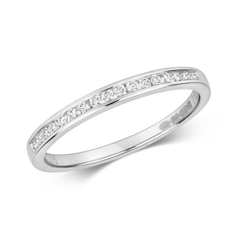 Diamond Channel Set Eternity Ring In 9ct White Gold 