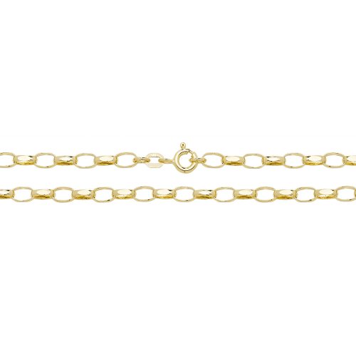 9ct Gold Faceted Belcher Chain 