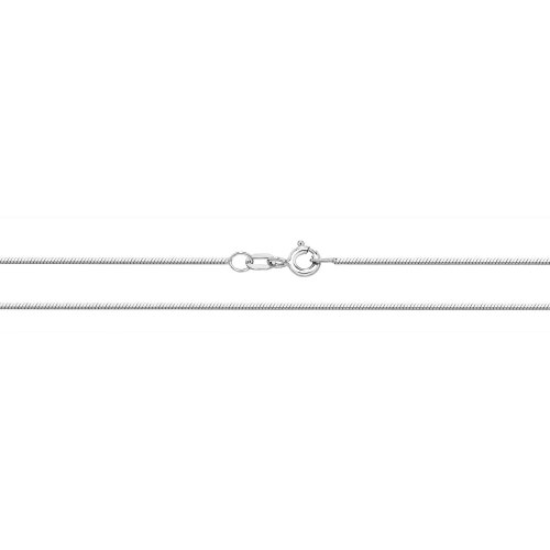 9ct White Gold Diamond Cut Snake Chain 