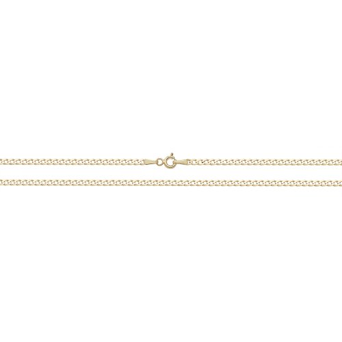 9ct Gold Flat Curb Bevelled Chain 