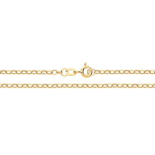 9ct Gold Diamond Cut Belcher Hollow Chain 