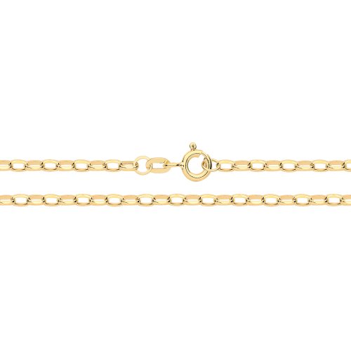 9ct Gold Diamond Cut Belcher Hollow Chain 