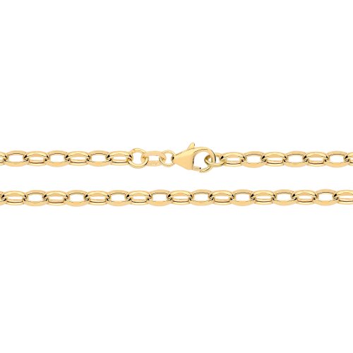 9ct Gold Diamond Cut Belcher Hollow Chain 