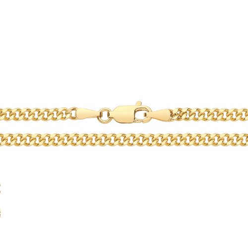 9ct Gold Close Curb Hollow Chain 