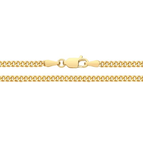 9ct Gold Close Curb Hollow Chain 