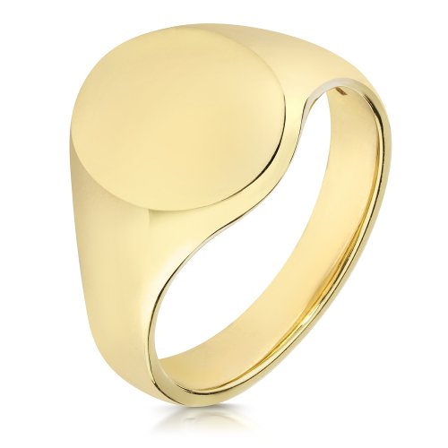 9ct Gold Gents' Oval Signet Ring 
