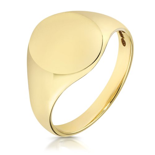 9ct Gold Gents' Oval Signet Ring 