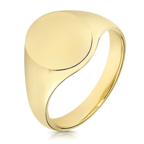 9ct Gold Gents' Oval Signet Ring 