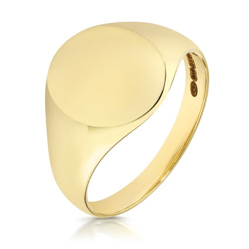 9ct Gold Gents' Oval Signet Ring 