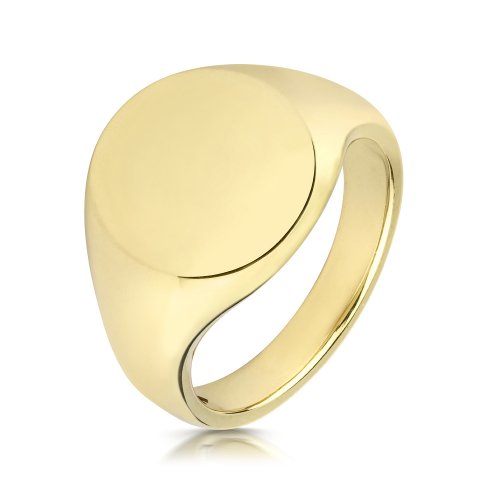9ct Gold Gents' Oval Signet Ring 