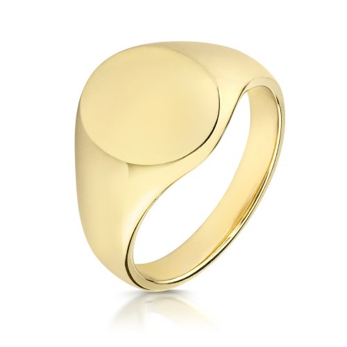 9ct Gold Gents' Oval Signet Ring 
