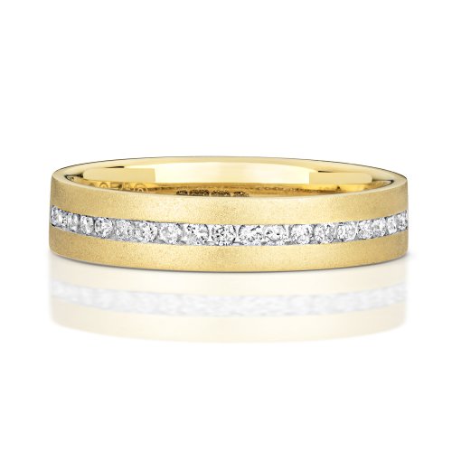 Diamond Channel Set Half Eternity Wedding Ring In 9ct Gold 