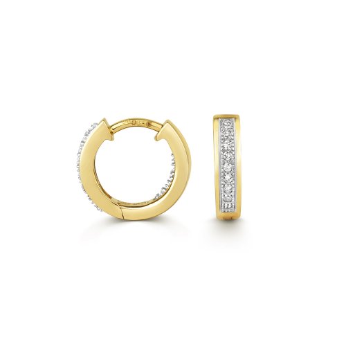 Diamond Huggies In 9ct Gold 