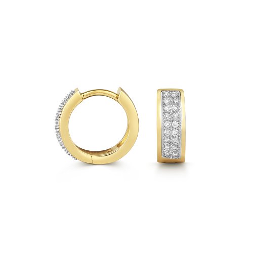 Diamond Huggies In 9ct Gold 