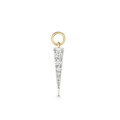 Diamond Spike Earring Charm In 9ct Gold 
